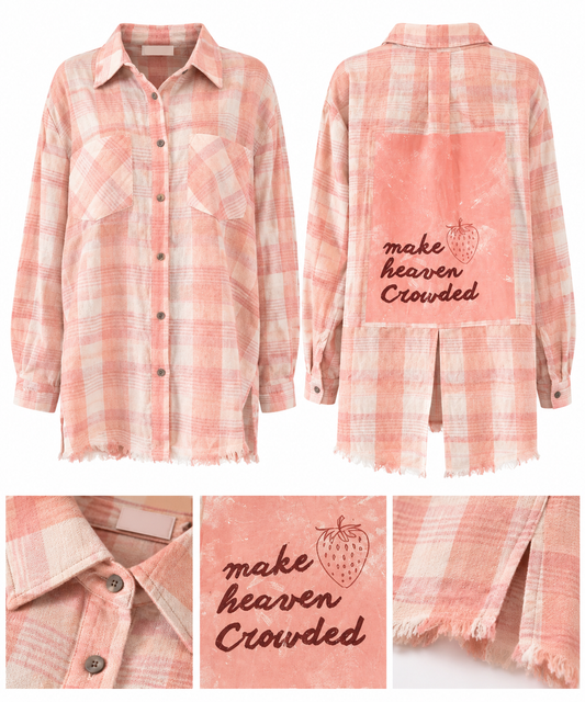 Make Heaven Crowded Plain Button Up