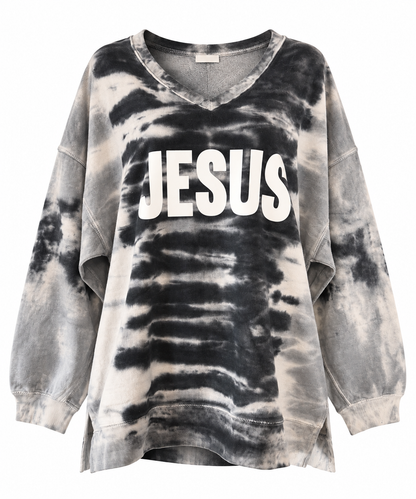JESUS Tie Die Sweater