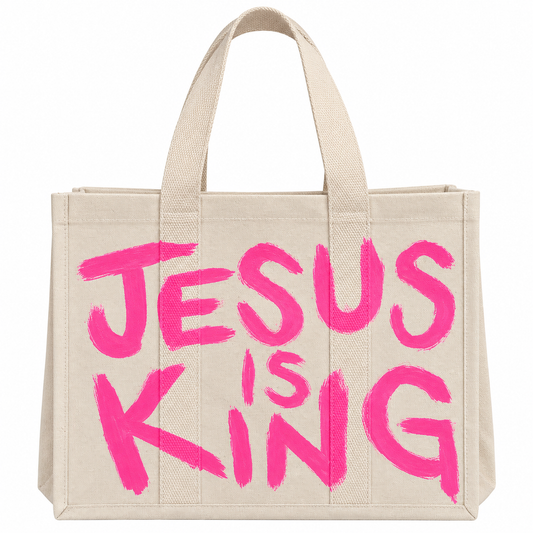 Jesus is King Full Size Tote