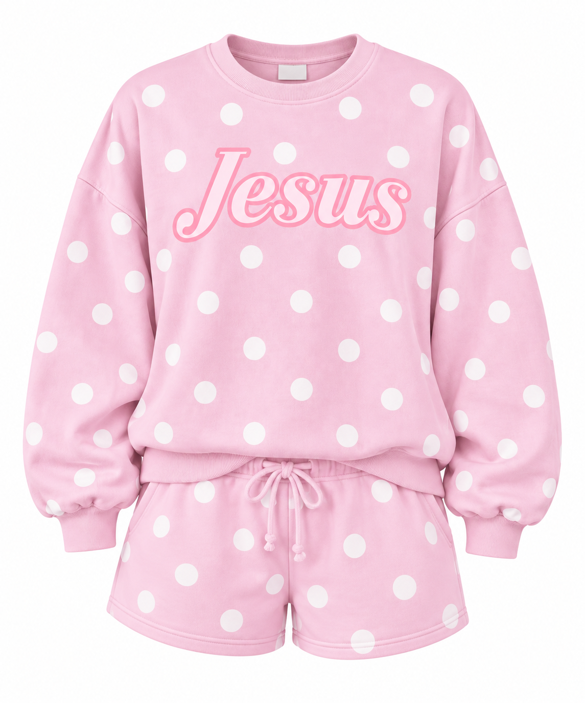 Pink Polka Dot Jesus Set