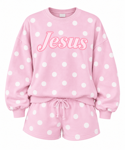 Pink Polka Dot Jesus Set