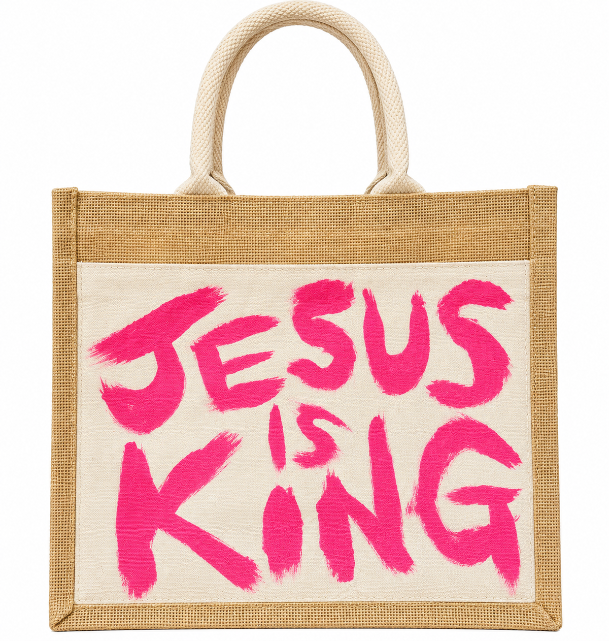 Jesus is King Tote Bag