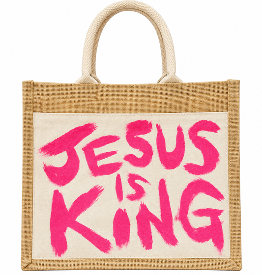 Jesus is King Tote Bag