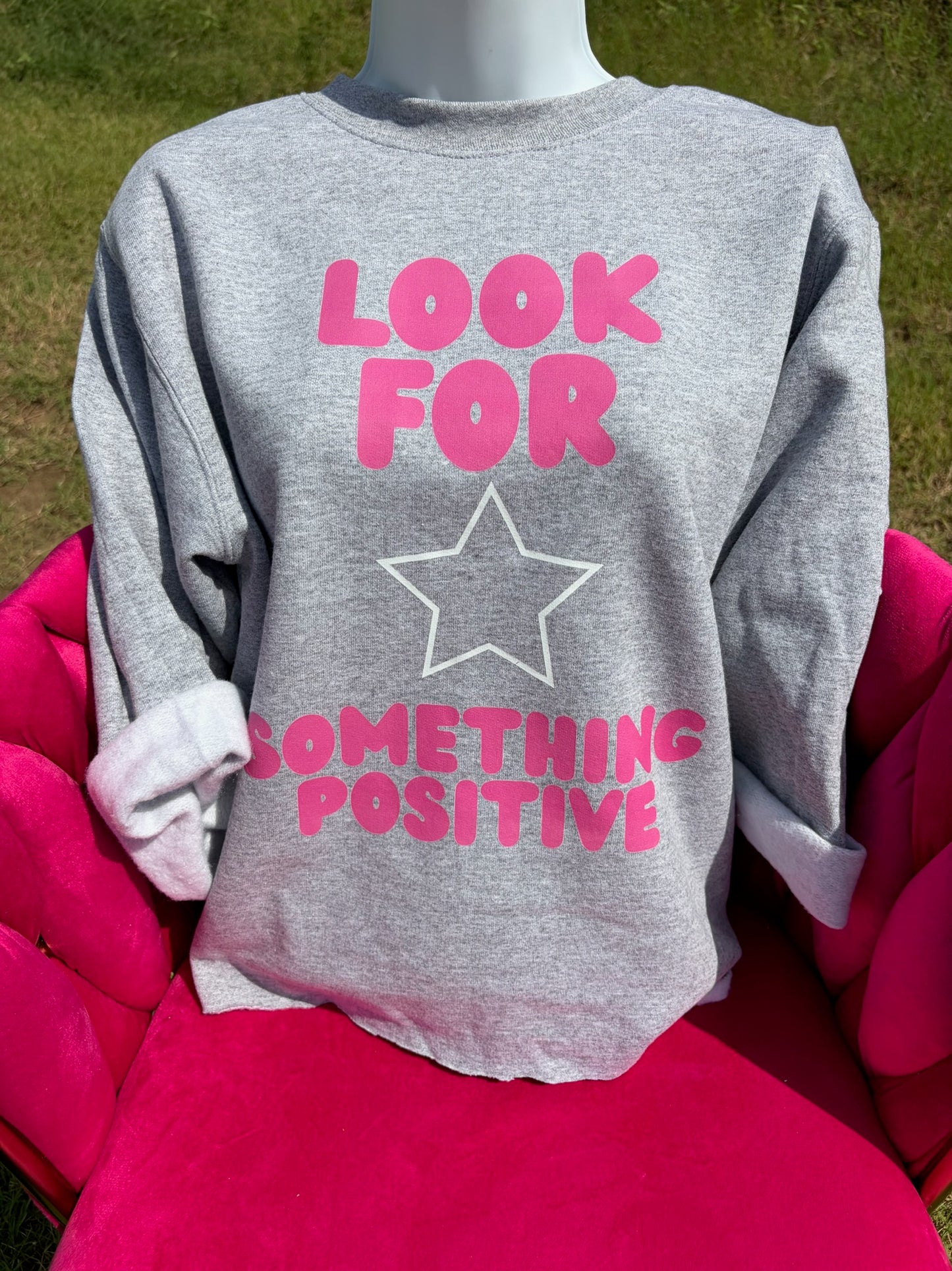Grey Look For Something Positive Signature Crew