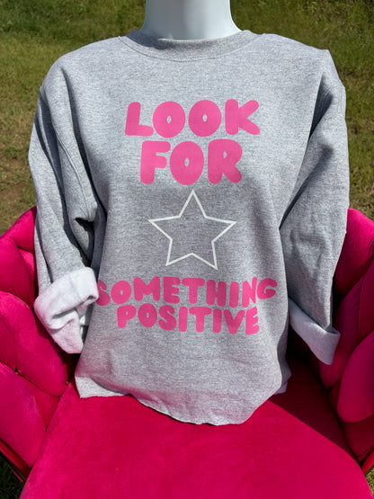 Grey Look For Something Positive Signature Crew