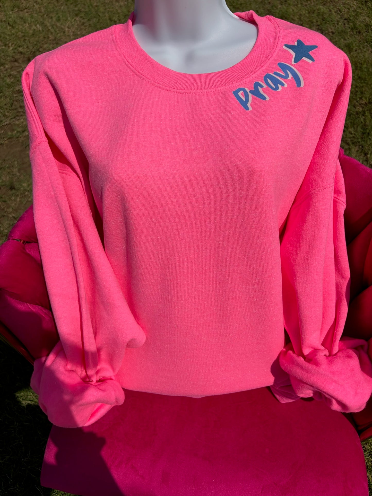 Hot Pink Pray Signature Crew