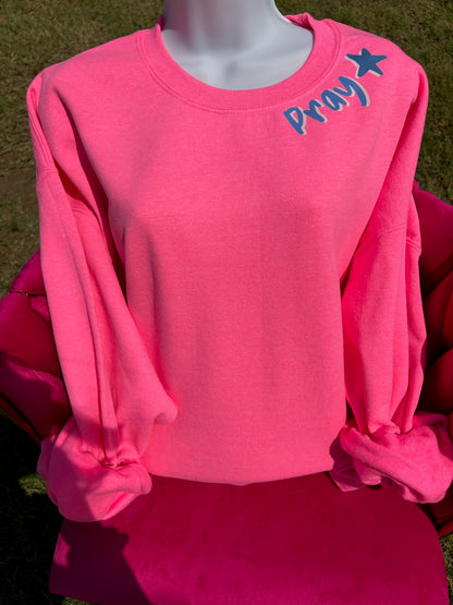 Hot Pink Pray Signature Crew