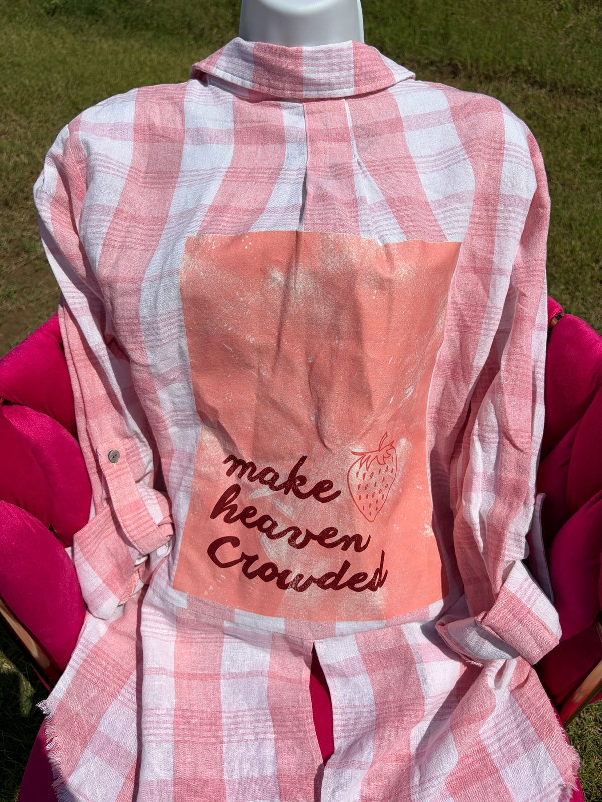 Make Heaven Crowded Plain Button Up