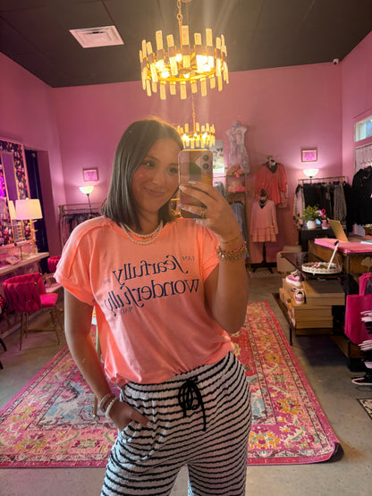 Fearful + Wonderfully Made Neon Orange Tshirt