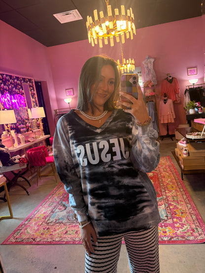 JESUS Tie Die Sweater