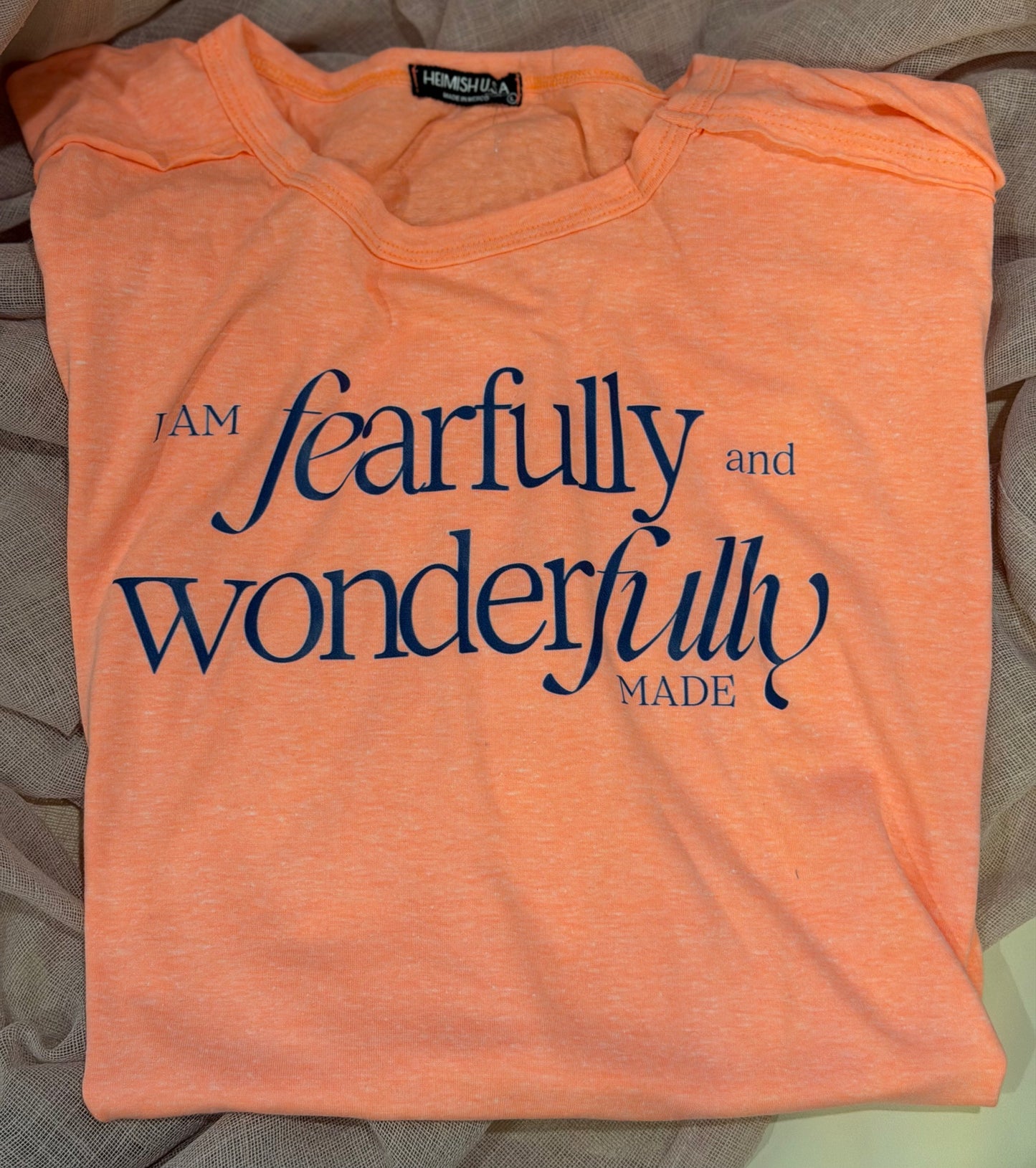 Fearful + Wonderfully Made Neon Orange Tshirt