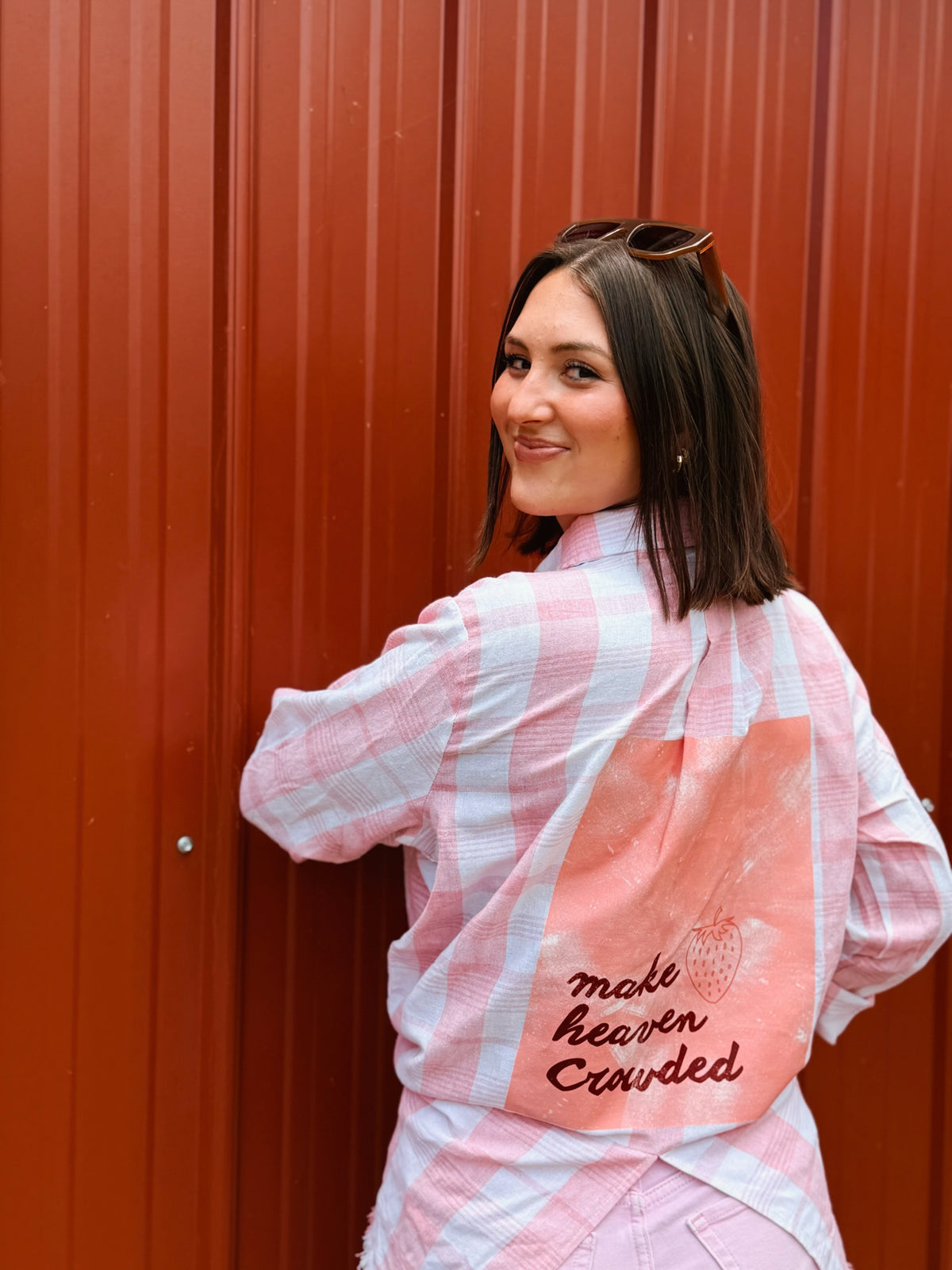 Make Heaven Crowded Plain Button Up