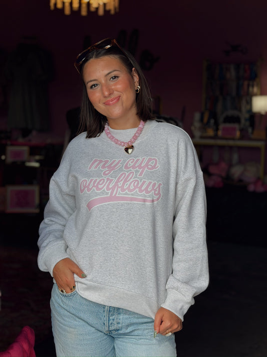 Pink + Gray Cup Overflows Signature Mock
