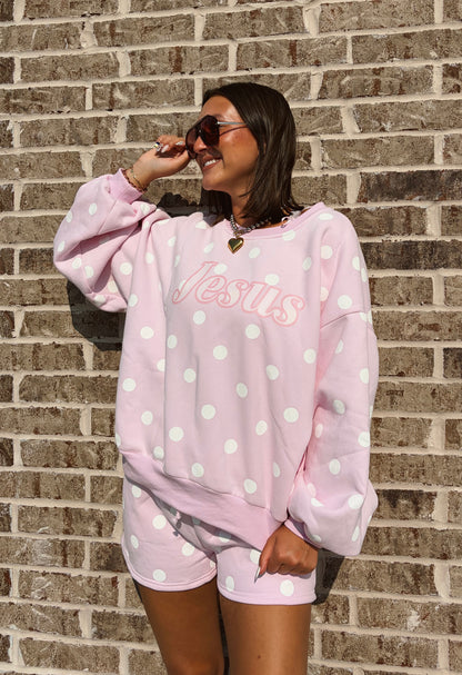 Pink Polka Dot Jesus Set