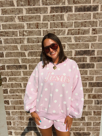Pink Polka Dot Jesus Set